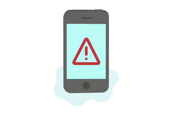 water damaged mobile phone