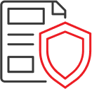 icon of a page with a sheild