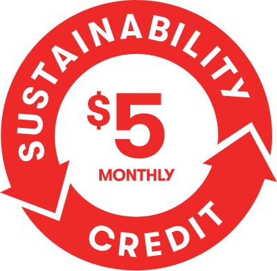 sustainability credit $5 monthly