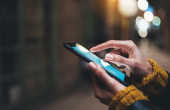 person holding a phone
