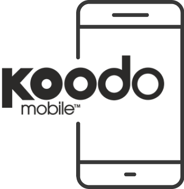 koodo logo within a phone
