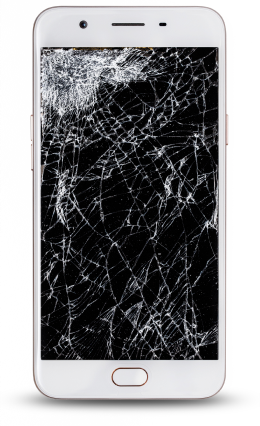 Phone with a cracked screen