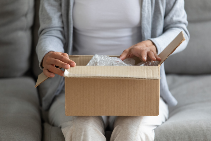 Person with a package