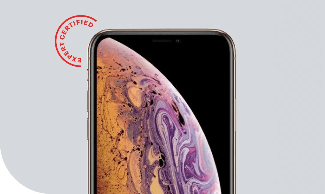 photo of an iPhone with a badge that says expert certified