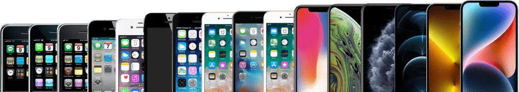 iPhone Lineup throughout the years