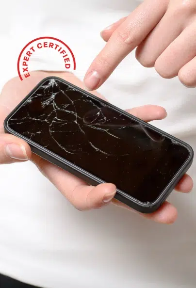 Phone with cracked screen