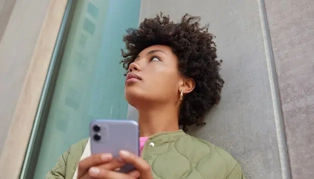 Person using iPhone